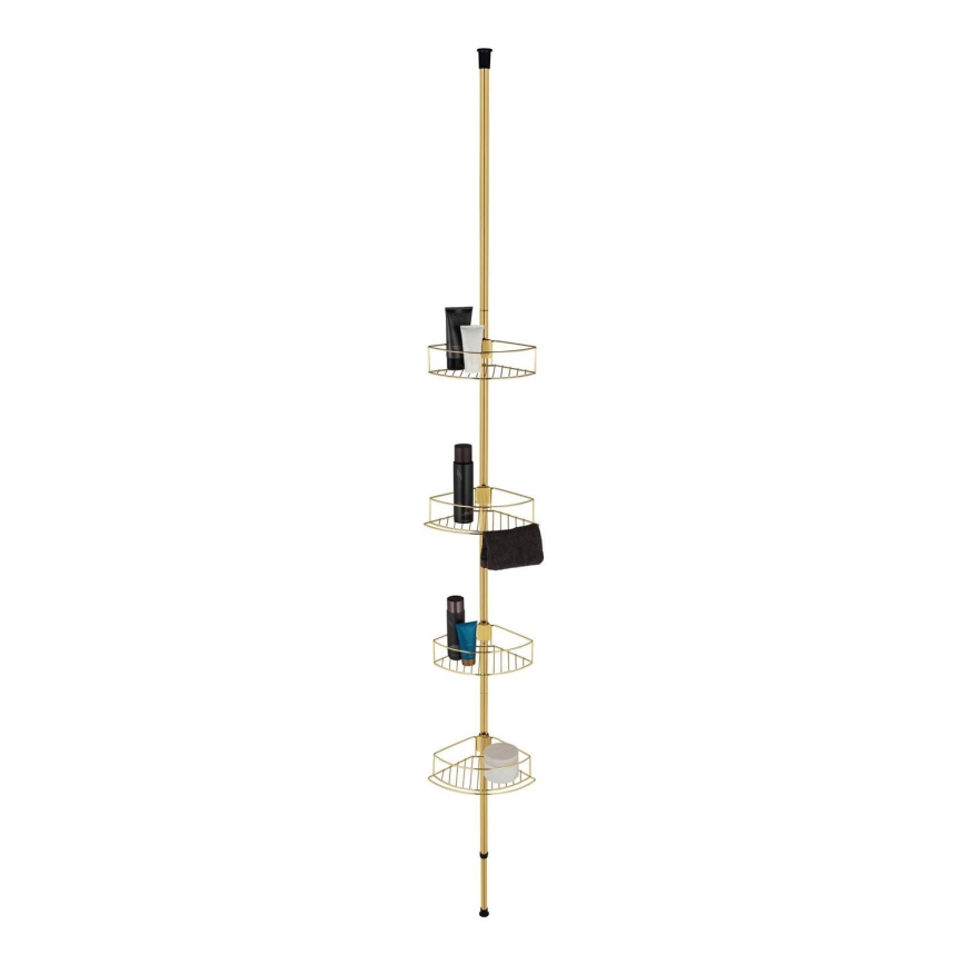 WENKO 24569100-Prateleira de canto DOLCEDO 31x275 cm dourada