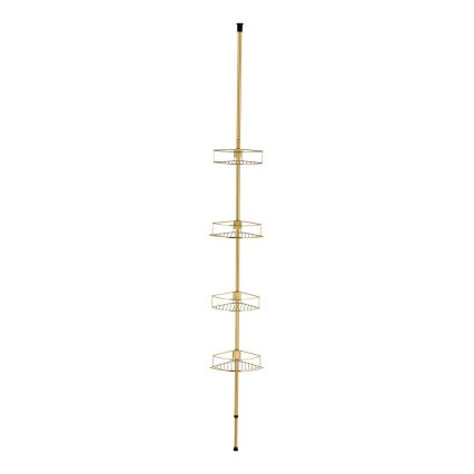 WENKO 24569100-Prateleira de canto DOLCEDO 31x275 cm dourada