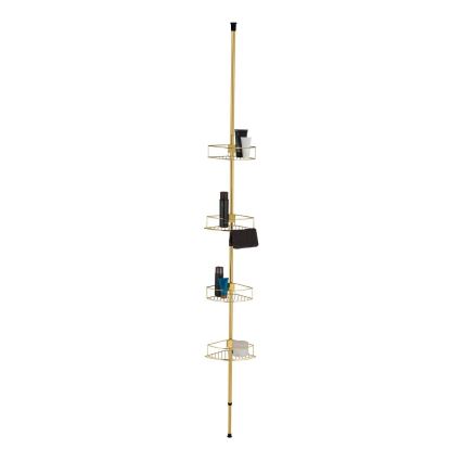 WENKO 24569100-Prateleira de canto DOLCEDO 31x275 cm dourada