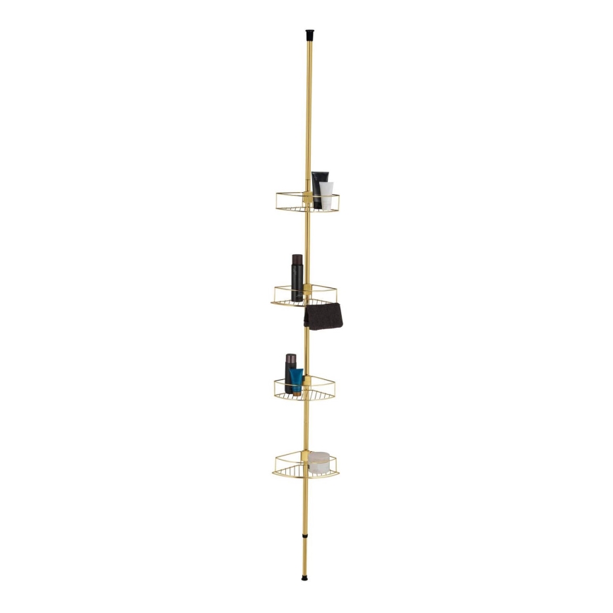 WENKO 24569100-Prateleira de canto DOLCEDO 31x275 cm dourada
