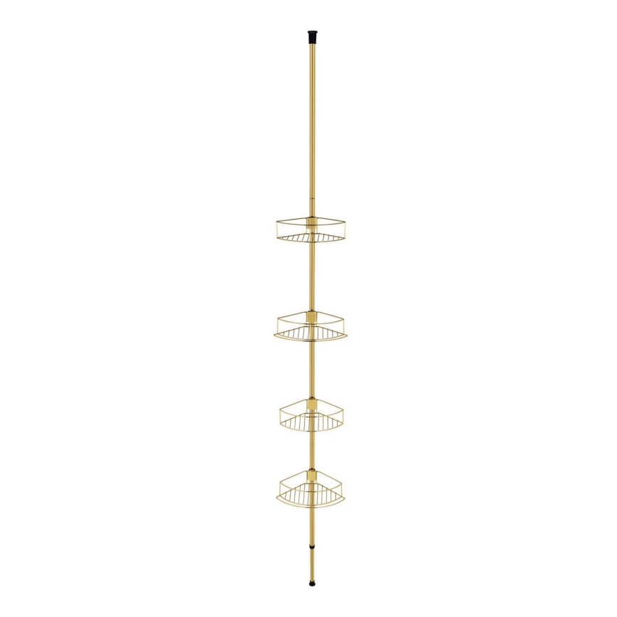 WENKO 24569100-Prateleira de canto DOLCEDO 31x275 cm dourada