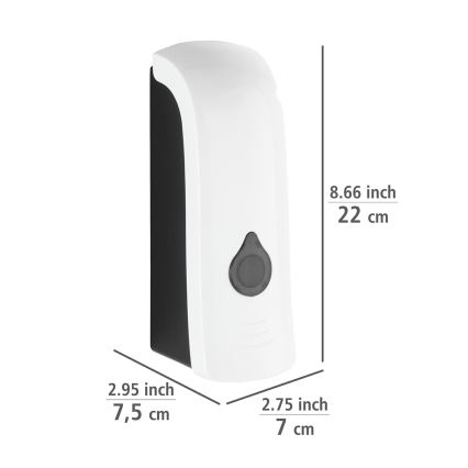 WENKO 24588100-Dispensador de sabão RANERA 740 ml branco/preto