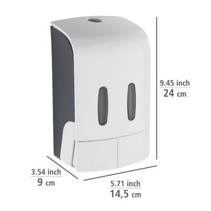 WENKO 24591100-Dispensador de sabão TARTAS 480 ml branco/cinza