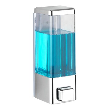 WENKO 24593100-Dispensador de sabão ISTRES 320 ml, cromado brilhante/transparente