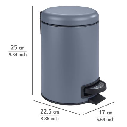 WENKO 24635100 - Cesto LEMAN 17x25 cm azul/preto