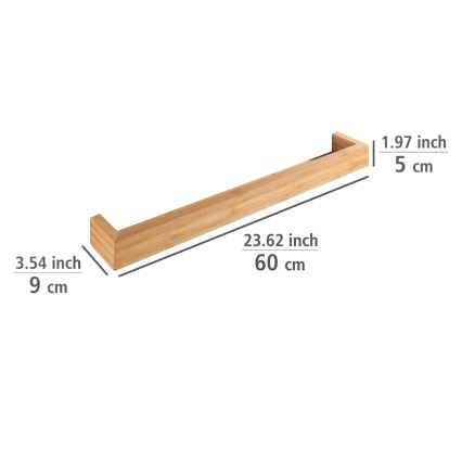 WENKO 24744100 - Prateleira BAMBUSA 60x9 cm castanha