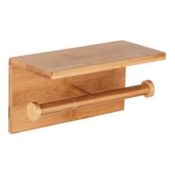 WENKO 24745100 - Suporte para papel higiénico BAMBUSA 25x13 cm castanho