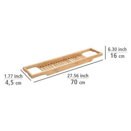 WENKO 24750100 - Prateleira para banheira BAMBUSA 70x16 cm castanha