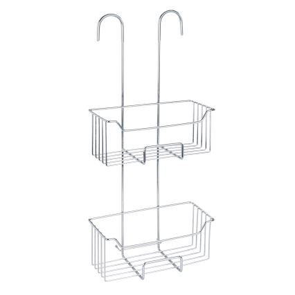 WENKO 24758100 - Prateleira de duche MILO 25x55 cm prateada/transparente