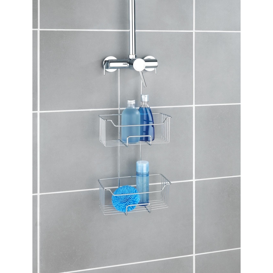 WENKO 24758100 - Prateleira de duche MILO 25x55 cm prateada/transparente