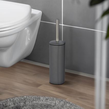 WENKO 24777100 - Conjunto para WC ALASSIO 9,3x39,2 cm aço inoxidável/cinzento