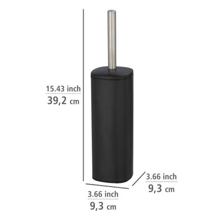 WENKO 24778100 - Escova de WC ALASSIO 9,3x39,2 cm inox/preto
