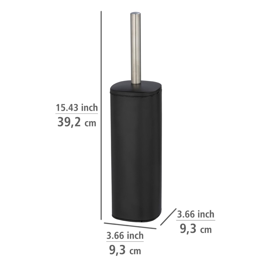 WENKO 24778100 - Escova de WC ALASSIO 9,3x39,2 cm inox/preto