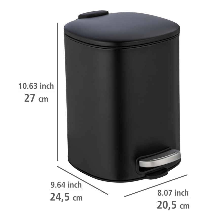 WENKO 24781100 - Cesto ALASSIO 20,5x27 cm preto
