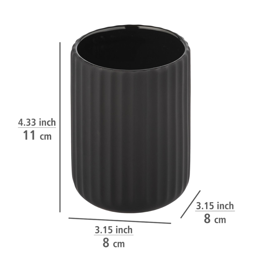WENKO 24803100 - Copo BELLUNO 8x11 cm preto