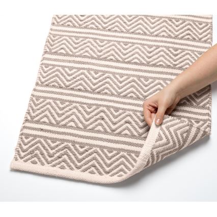WENKO 24868100-Tapete SHAKI 50x80 cm bege/branco