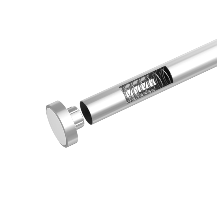 WENKO 24888100 - Barra de duche LUZ 185 x 2,8 cm, em aço inoxidável com acabamento cromado brilhante
