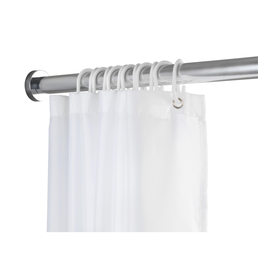 WENKO 24888100 - Barra de duche LUZ 185 x 2,8 cm, em aço inoxidável com acabamento cromado brilhante