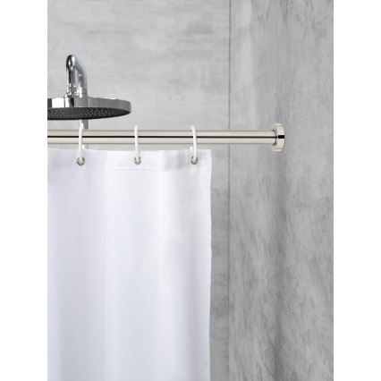 WENKO 24888100 - Barra de duche LUZ 185 x 2,8 cm, em aço inoxidável com acabamento cromado brilhante