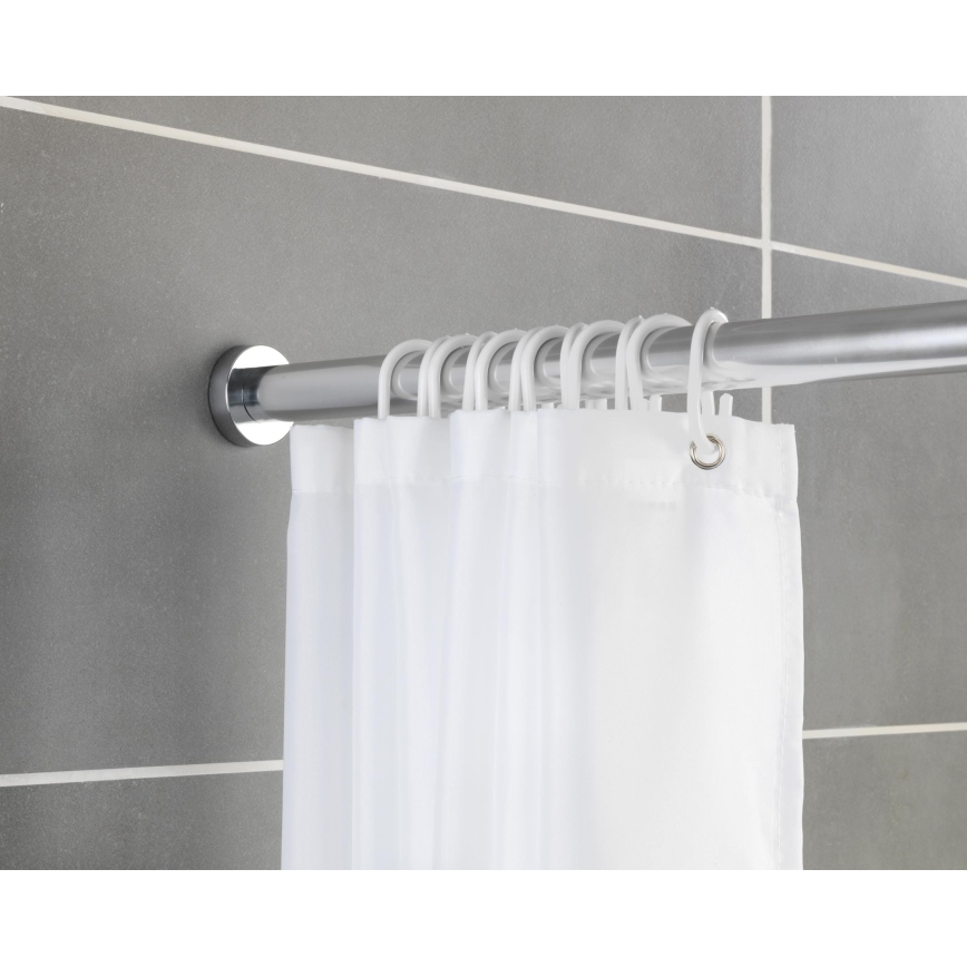 WENKO 24888100 - Barra de duche LUZ 185 x 2,8 cm, em aço inoxidável com acabamento cromado brilhante