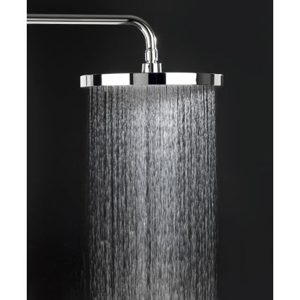 WENKO 24910100 - Cabeça de duche SOFTWATER 26x26 cm cromado brilhante/preto