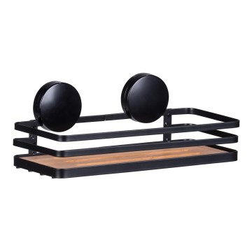 WENKO 24979800-Prateleira ALBA 26,5x12,5 cm preta/castanha