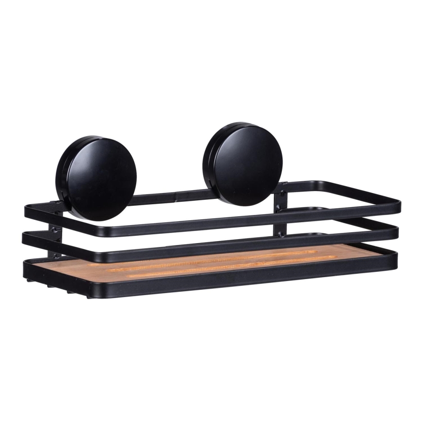 WENKO 24979800-Prateleira ALBA 26,5x12,5 cm preta/castanha