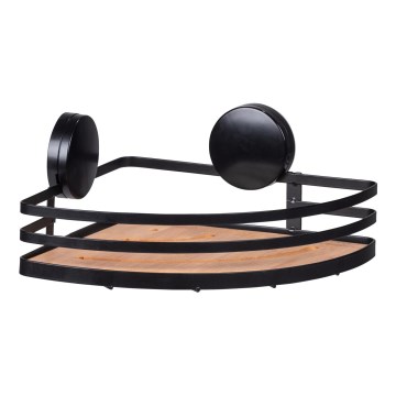WENKO 24980800-Prateleira ALBA 27,3x21 cm preto/castanho