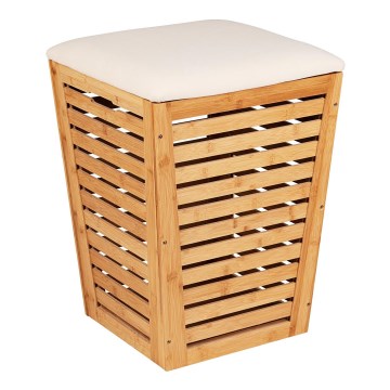 WENKO 25143100 - Cesto para roupa BAMBUSA 40x56 cm castanho
