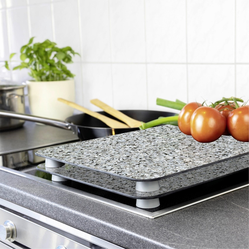 WENKO 2521120500-Capa para placa ABDECKPLATTE - NEUTRAL 30x52 cm granito/multicor