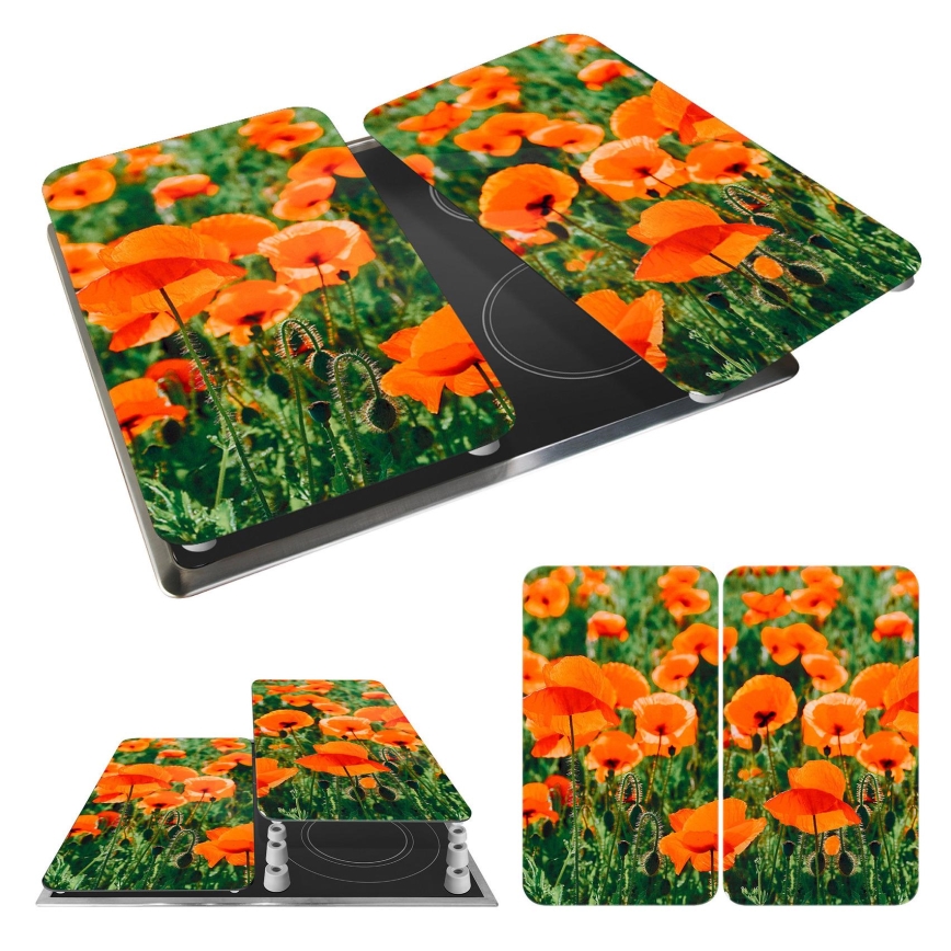 WENKO 2521434500 - Placa de cobertura ABDECKPLATTE - FLOR/PLANTA 30x52 cm multicolorida
