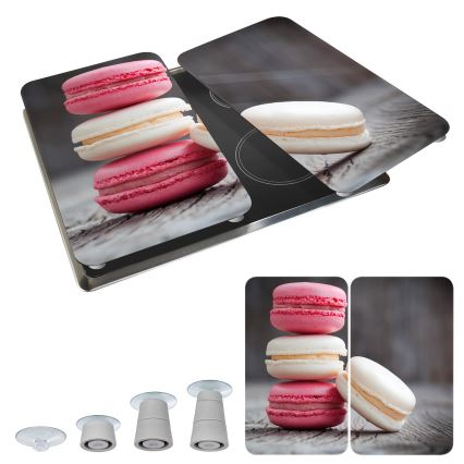 WENKO 2521496100 - Tampa para placa de cozinha 52x30 cm multicolorida/cinzenta/transparente