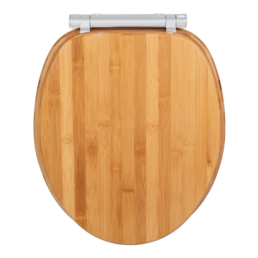 WENKO 25224100 - Assento de sanita BAMBOUSA 34,5x40,5 cm castanho/prateado