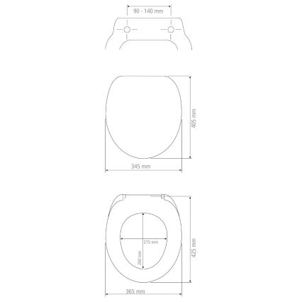 WENKO 25224100 - Assento de sanita BAMBOUSA 34,5x40,5 cm castanho/prateado