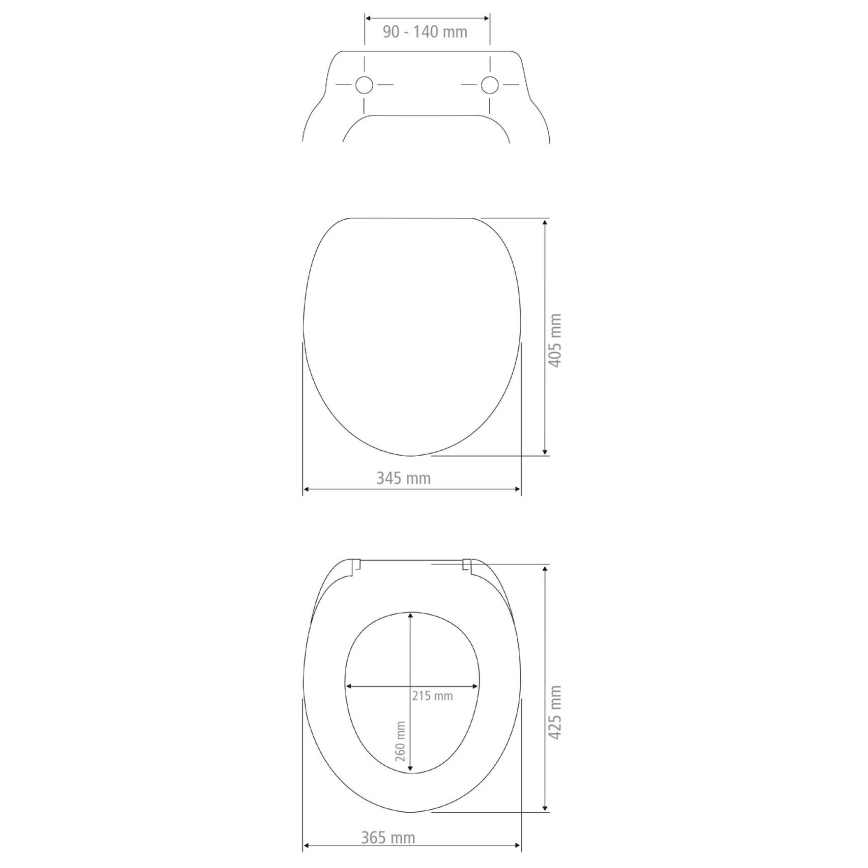 WENKO 25224100 - Assento de sanita BAMBOUSA 34,5x40,5 cm castanho/prateado