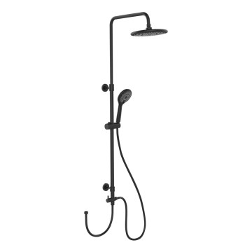 WENKO 25311100 - Conjunto de duche SISTEMA DE POUPANÇA DE ÁGUA 120 cm preto