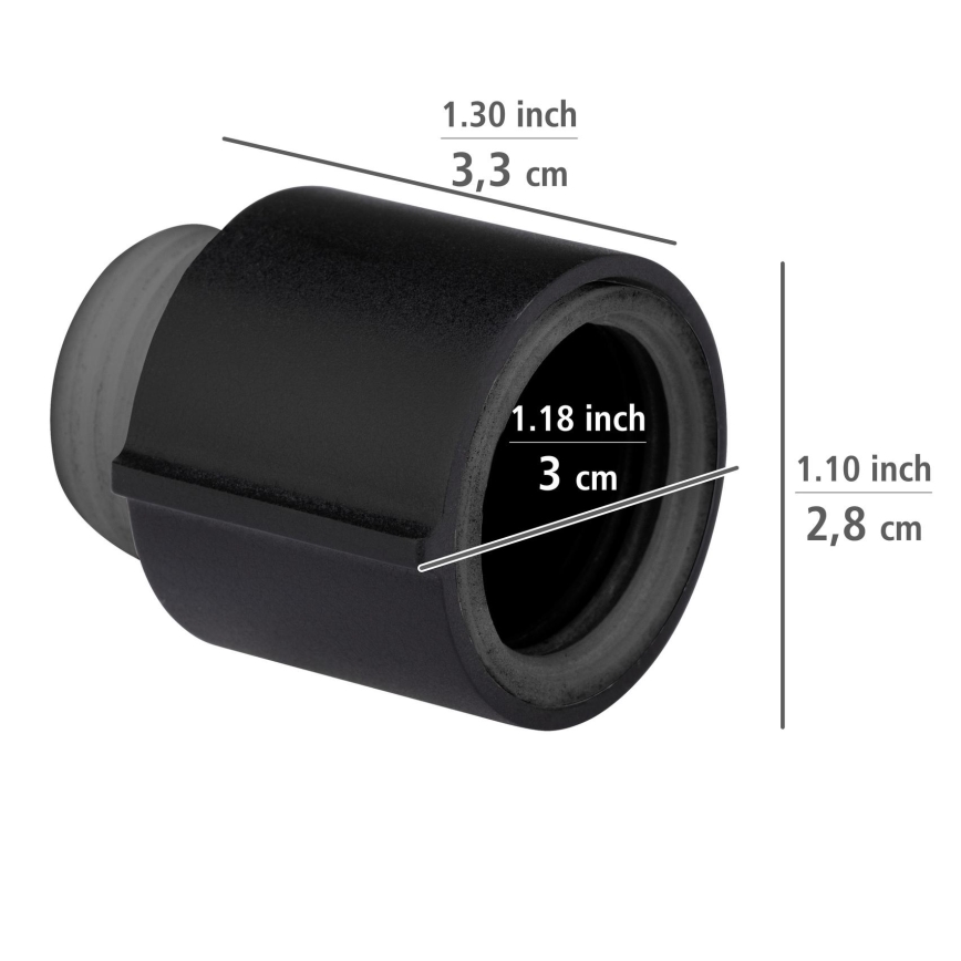 WENKO 25481100 – Regulador para Sistema de Poupança de Água 12,7 mm preto