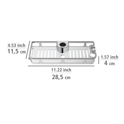 WENKO 25490100 - Prateleira LIBERTÀ 28,5x11,5 cm cromado brilhante