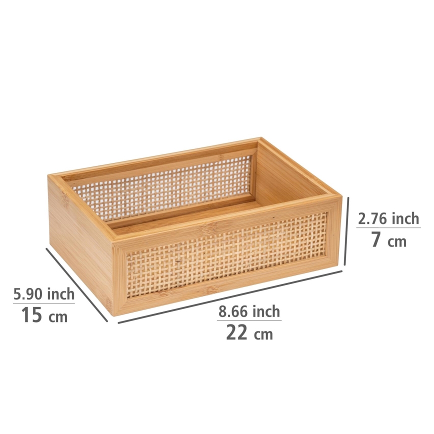 WENKO 25602100 - Bandeja para banheira ALLEGRE 22x15 cm castanha