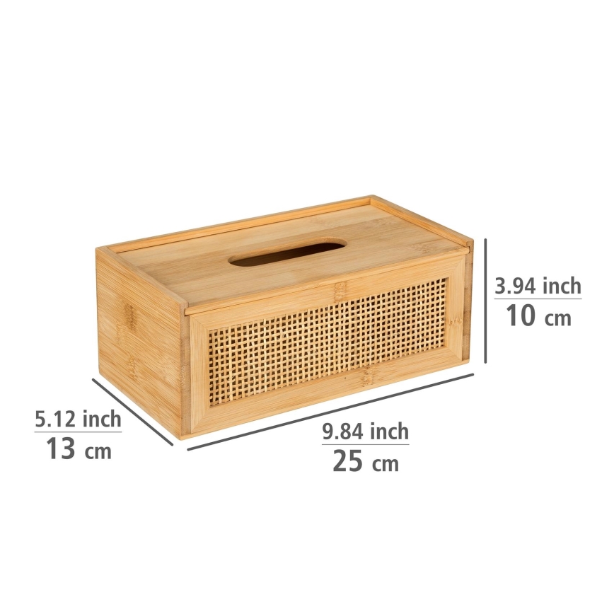 WENKO 25607100 - Dispensador de lenços ALLEGRE 25x13 cm castanho
