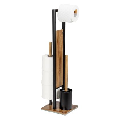 WENKO 25784100 - Conjunto WC RIVALTA 18x70 cm castanho/preto