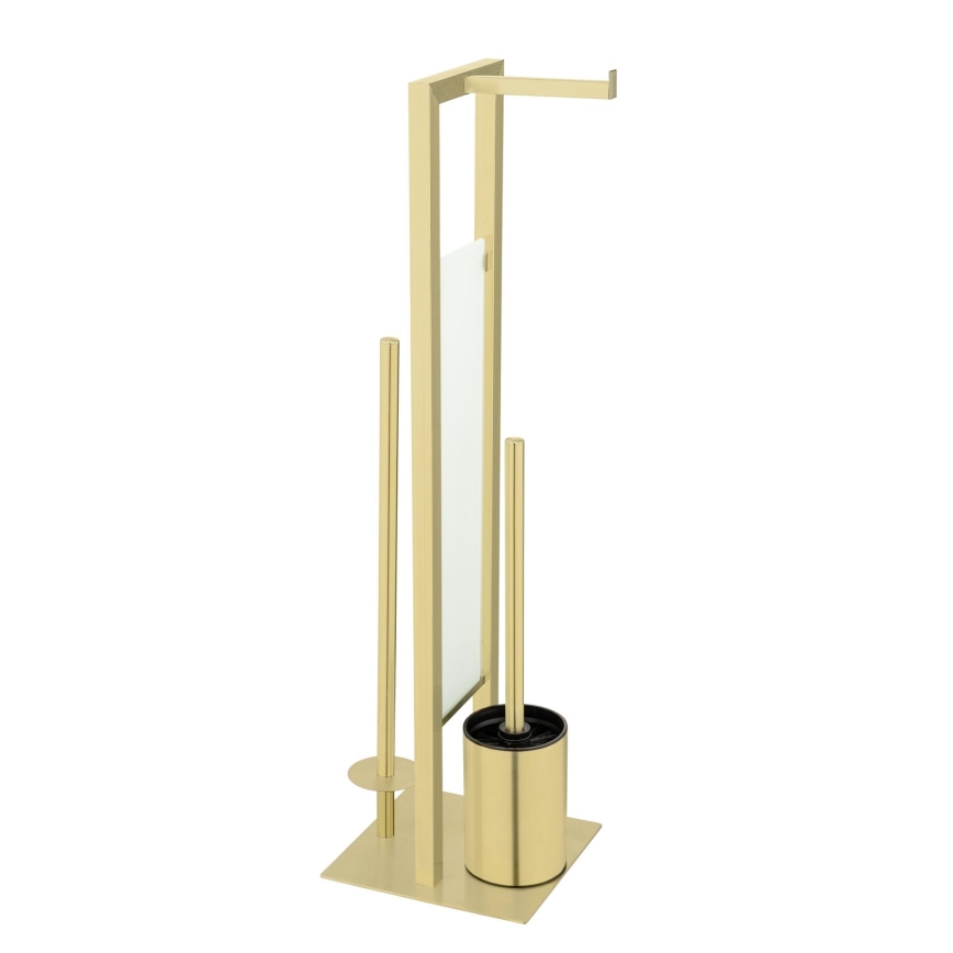 WENKO 26034100 - Conjunto WC RIVALTA 18x70 cm inox/dourado/branco/preto
