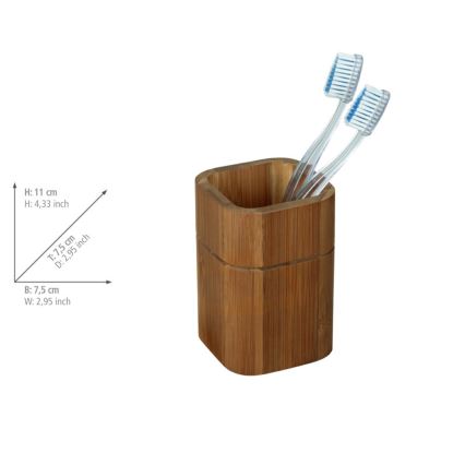 WENKO 26101100 - Suporte para escovas de dentes SERRO 7,5x11 cm castanho