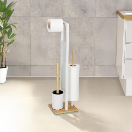 WENKO 26214100 - Conjunto para WC RIVALTA 18x70 cm castanho/branco