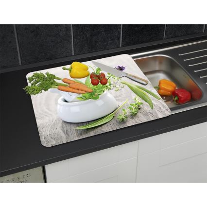 WENKO 2712940500 - Placa de cobertura ABDECKPLATTE – Apta para alimentos, 56 x 50 cm, colorida/transparente