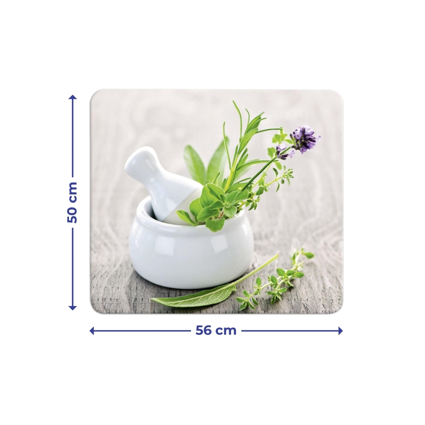 WENKO 2712940500 - Placa de cobertura ABDECKPLATTE – Apta para alimentos, 56 x 50 cm, colorida/transparente