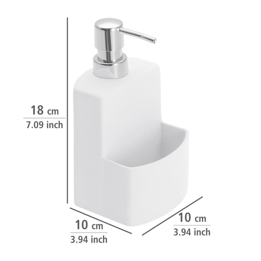 WENKO 3620115100 - Dispensador de sabão FESTIVAL 10x18 cm branco