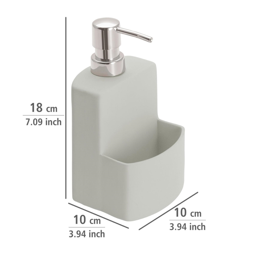 WENKO 3620116100 - Dispensador de sabão FESTIVAL 10x18 cm cinzento