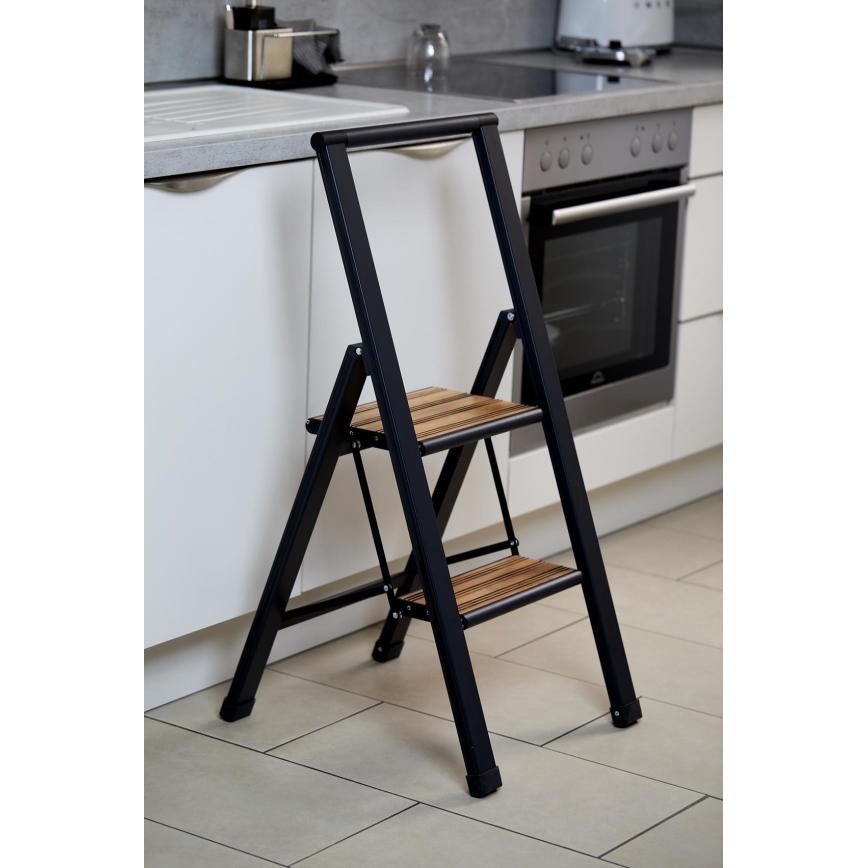 WENKO 50482100 - Escadote ALU-DESIGN 44x101 cm preto