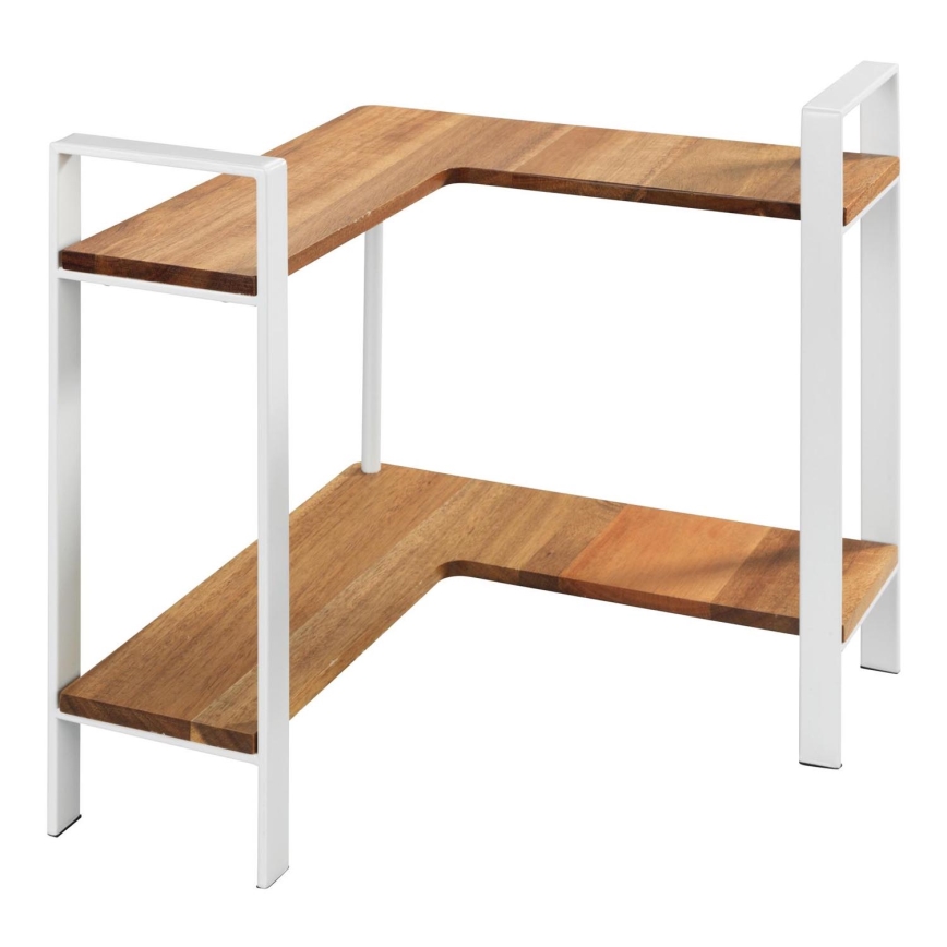 WENKO 53025100 - Prateleira LOUISA 30x33 cm branca/castanha
